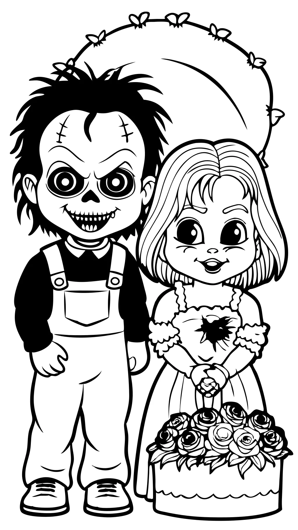 épouse de coloriage chucky